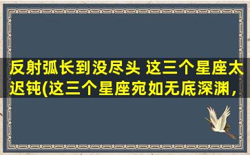 反射弧长到没尽头 这三个星座太迟钝(这三个星座宛如无底深渊，反射弧长一去不复返！)